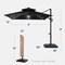 Best Choice Products 9x12ft 2-Tier Square Outdoor Solar LED Cantilever Umbrella w/ 360-Rotating Base –